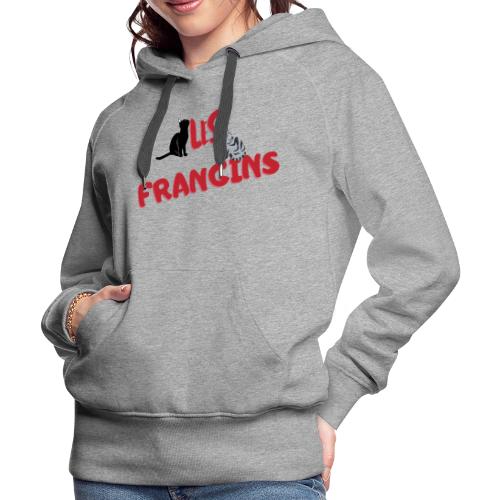 Les Frangins en toutes lettres - Sweat-shirt à capuche Premium Femme