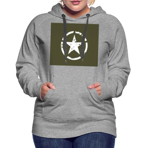 American Military Star - Felpa con cappuccio premium da donna