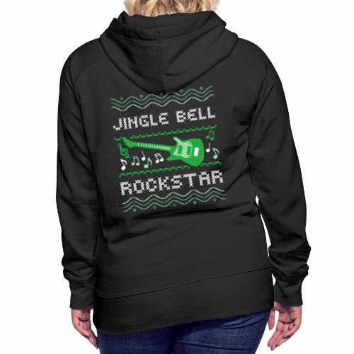 UGLY CHRISTMAS SWEATER, JINGLE BELL ROCK-STAR - Women's Premium Hoodie