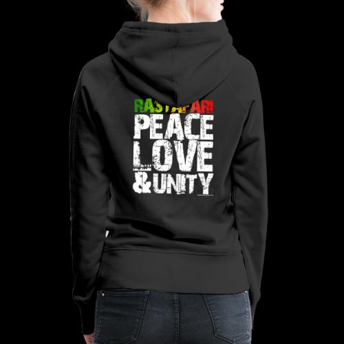 RASTAFARI - PEACE LOVE & UNITY - Frauen Premium Hoodie
