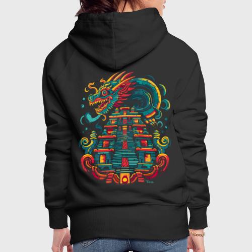Quetzalcoatl - Serpent à plumes - Sweat-shirt à capuche Premium Femme