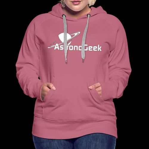 Logo AstronoGeek avec texte - Sweat-shirt à capuche Premium pour femmes