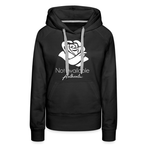 Not Available Rose Blanche Authentic - Sweat-shirt à capuche Premium pour femmes