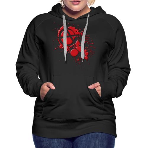 Logo Anarchie en sang - Sweat-shirt à capuche Premium pour femmes
