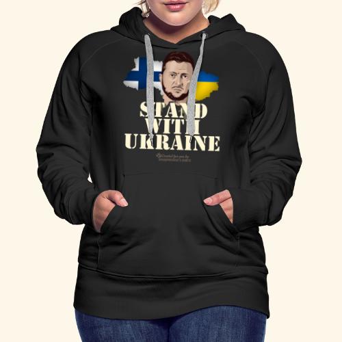 Ukraine Suomi Stand with Ukraine - Frauen Premium Hoodie