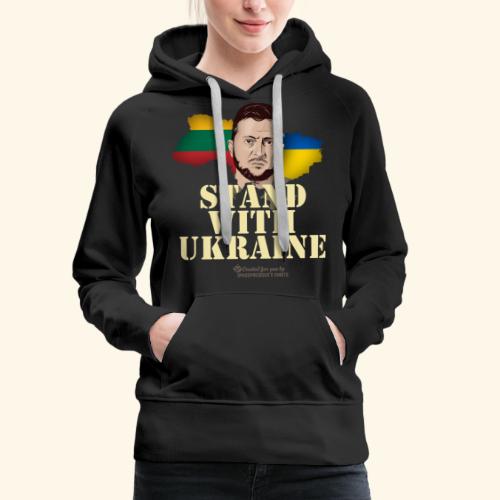 Selenskyj T-Shirt Litauen Solidarität mit Ukraine - Frauen Premium Hoodie