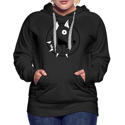 chien fou - Sweat-shirt à capuche Premium pour femmes