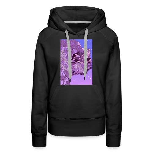 le loup violet - Sweat-shirt à capuche Premium pour femmes