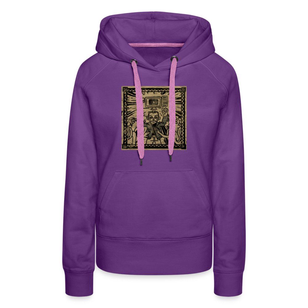 Fresque - Sweat-shirt à capuche Premium pour femmes violet