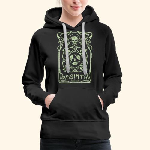 Absinth T Shirt La Fée Verte Art Nouveau Shabby - Frauen Premium Hoodie