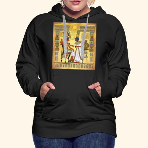 Trono de Tutankamón - Sudadera con capucha premium para mujer