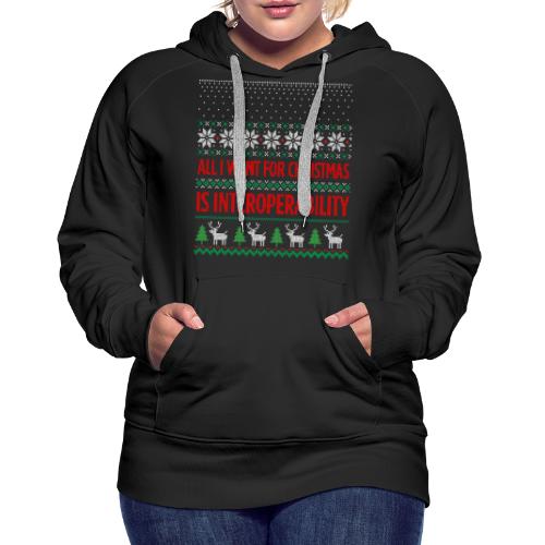 Ugly Christmas Sweater - Bluza damska Premium z kapturem
