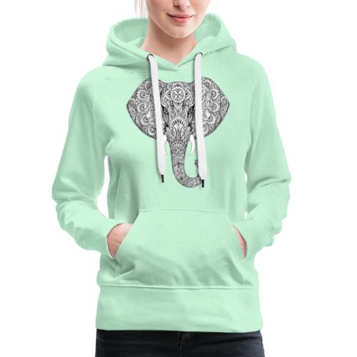 Elephant - Sweat-shirt à capuche Premium Femme