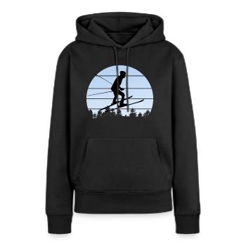 ski ski - Frauen Premium Bio Hoodie - Schwarz - Vorne - Julia (174cm)