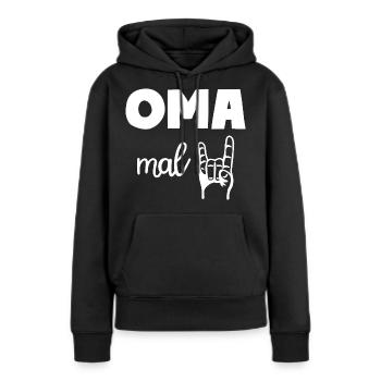 Oma mal Zwei Rock'n' Roll Großmutter - Frauen Premium Bio Hoodie - Schwarz - Vorne - Julia (174cm)