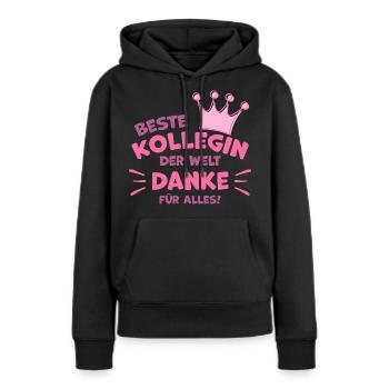Beste Kollegin Abschiedsgeschenk Arbeitskollegin - Frauen Premium Bio Hoodie - Schwarz - Vorne - Julia (174cm)