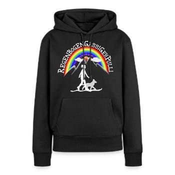 Gassi gehen - Frauen Premium Bio Hoodie - Schwarz - Vorne - Julia (174cm)
