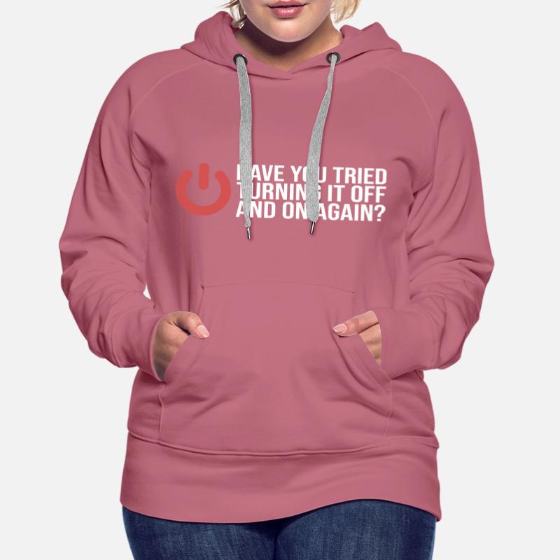 Programmer turn it off and on Coder Computer scientist Women’s Premium Organic Hoodie