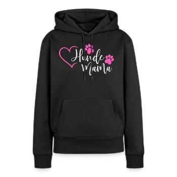 Chiens Maman Chien Maman Chien - Sweat à capuche Premium bio Femme - noir - Devant - Julia (174cm)