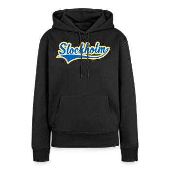 Stockholm Swoosh - Sweat à capuche Premium bio Femme - noir - Devant - Julia (174cm)
