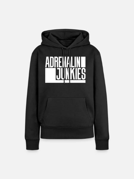 Adrenalin Junkies - Frauen Premium Bio Hoodie - Schwarz