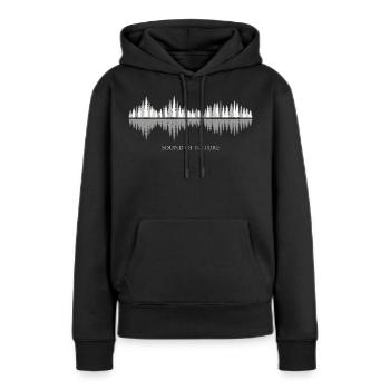 Bruit de la nature - hiver - Sweat à capuche Premium bio Femme - noir - Devant - Julia (174cm)