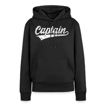 Capitaine capitaine - Sweat à capuche Premium bio Femme - noir - Devant - Julia (174cm)