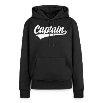 CAPITAINE 3D CAPITAINE SWOOSH - Sweat à capuche Premium bio Femme - noir - Devant - Julia (174cm)