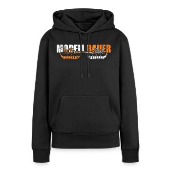 Modellbauer - Frauen Premium Bio Hoodie - Schwarz - Vorne - Julia (174cm)