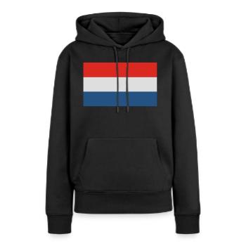 Holland - Sweat à capuche Premium bio Femme - noir - Devant - Julia (174cm)