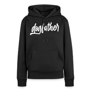 cat dog catmom tier godfather dogfather liebe katz - Frauen Premium Bio Hoodie - Schwarz - Vorne - Julia (174cm)