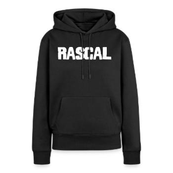 Rascál Bold Vintage Logo Design - Sweat à capuche Premium bio Femme - noir - Devant - Julia (174cm)