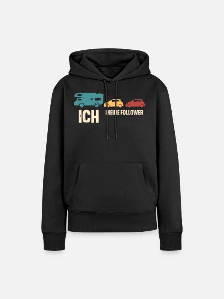 Camping Camper Wohnmobil - Frauen Premium Bio Hoodie - Schwarz