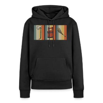 Hausfrau und Hausmann - Frauen Premium Bio Hoodie - Schwarz - Vorne - Julia (174cm)