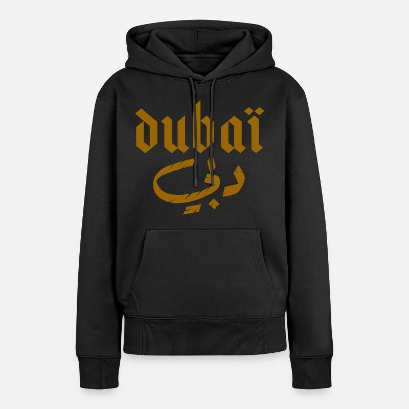 Dubaï - Sweat à capuche Premium bio Femme - noir