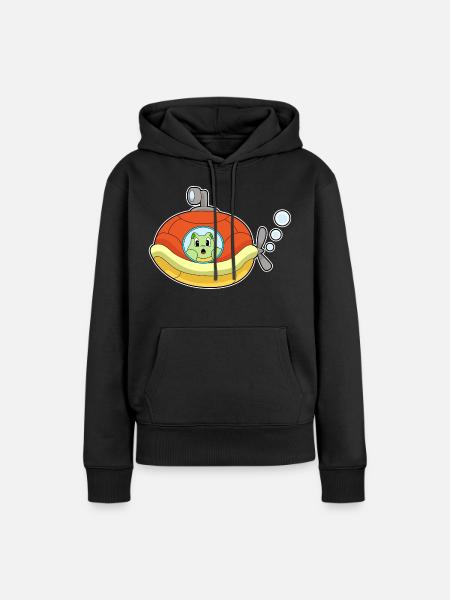Schildkröte U-Boot - Frauen Premium Bio Hoodie - Schwarz