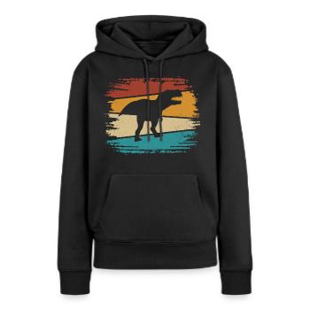 T-Rex - Sweat à capuche Premium bio Femme - noir - Devant - Julia (174cm)