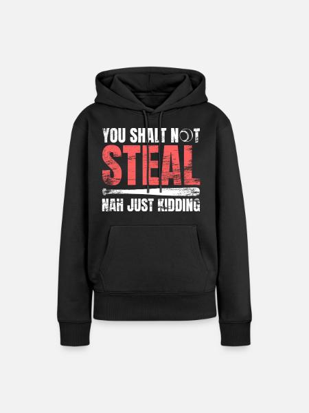 Baseballspieler Witz - Frauen Premium Bio Hoodie - Schwarz