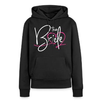 The bride - Frauen Premium Bio Hoodie - Schwarz - Vorne - Julia (174cm)