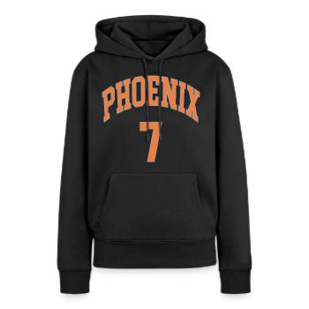 Phoenix 7 - Frauen Premium Bio Hoodie - Schwarz - Vorne - Julia (174cm)