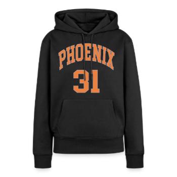 Phoenix 31 - Frauen Premium Bio Hoodie - Schwarz - Vorne - Julia (174cm)