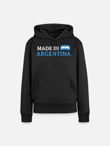 Hergestellt in Argentinien - Frauen Premium Bio Hoodie - Schwarz