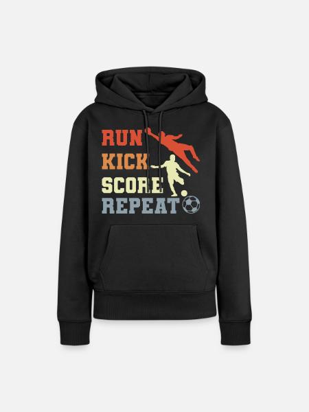 Fußballspieler Routine - Frauen Premium Bio Hoodie - Schwarz