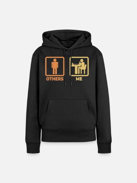 Ich als Schachspieler - Frauen Premium Bio Hoodie - Schwarz