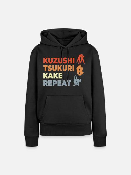 Judo Techniken - Frauen Premium Bio Hoodie - Schwarz