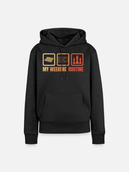 Schach Wochenende - Frauen Premium Bio Hoodie - Schwarz