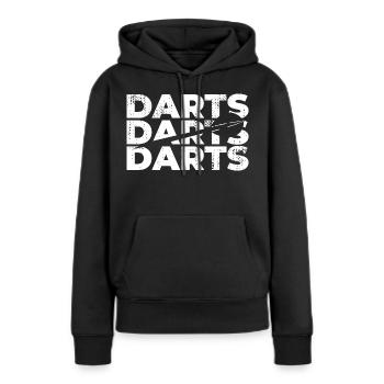 dard - Sweat à capuche Premium bio Femme - noir - Devant - Julia (174cm)