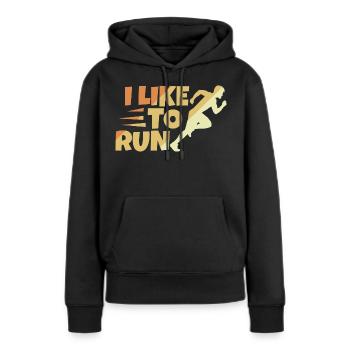 Sort de l’évêque - Sweat à capuche Premium bio Femme - noir - Devant - Julia (174cm)