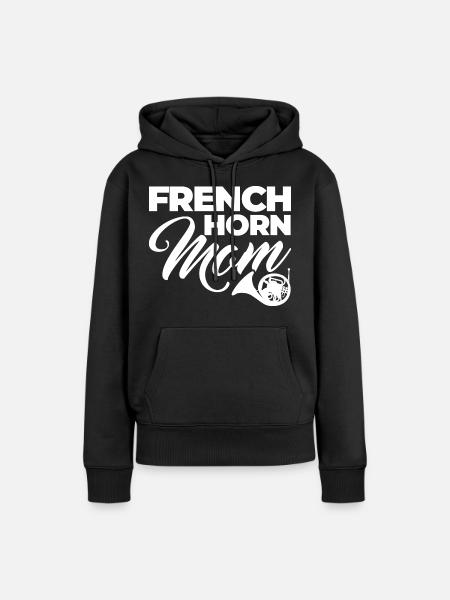 Waldhorn Mutter - Frauen Premium Bio Hoodie - Schwarz