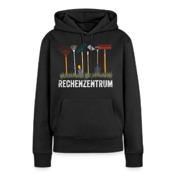 Gartenwerkzeug-Design für Hobbygärtner - Frauen Premium Bio Hoodie - Schwarz - Vorne - Julia (174cm)